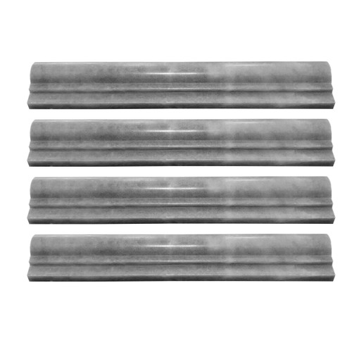 Bardiglio Gray Honed Marble Ogee 1 Chairrail Molding