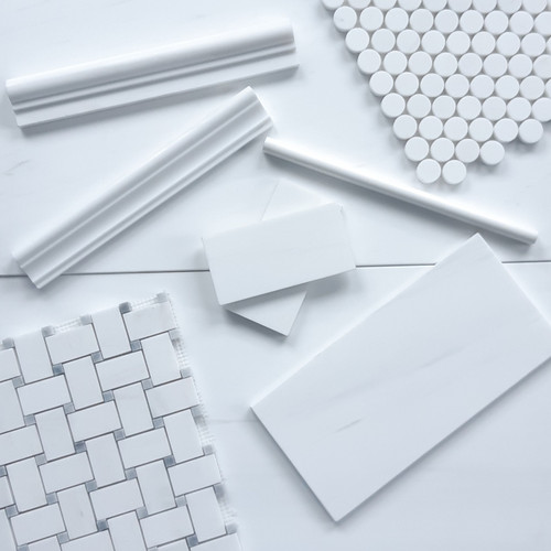 Bianco Dolomiti  12x24 Marble Tile Honed Combination