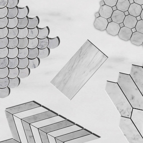 Carrara Marble Italian White Bianco Carrera 6x12 Marble Subway Tile Honed