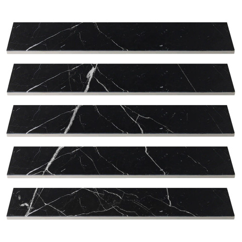 3x12 Nero Marquina Black Honed Marble Tile 