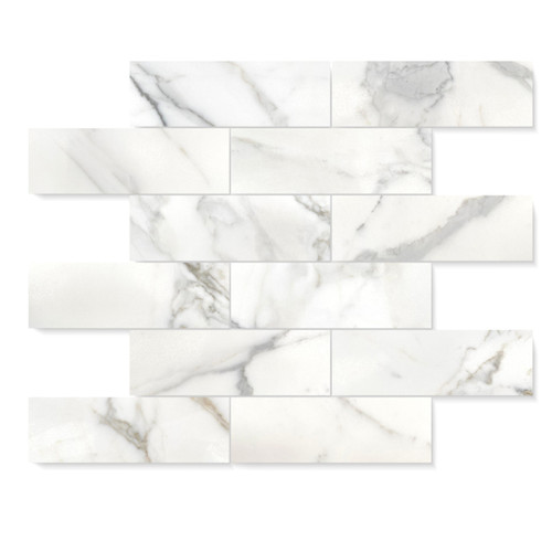 3x9 Subway Tile Honed Calacatta Gold Italian Marble 