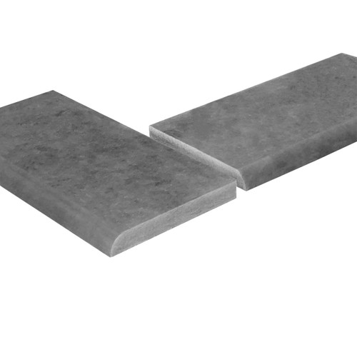 Bardiglio Gray Marble 3" x 6" Bullnose Honed Trim Tile 