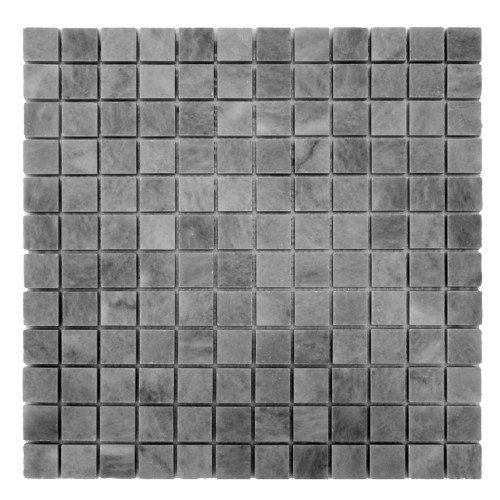 Bardiglio Gray Marble 1x1 Mosaic Tile Polished