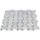 Italian White Carrera Marble Bianco Carrara Basketweave Mosaic Tile with Green Dots Honed