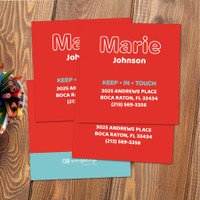 Modern Red Calling Cards