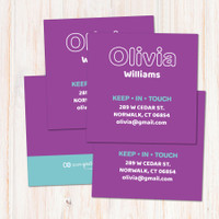 Modern Purple Calling Cards