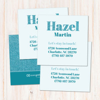 Glitter Blue Name Calling Cards