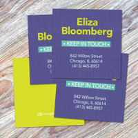 Linen Purple Style Calling Cards