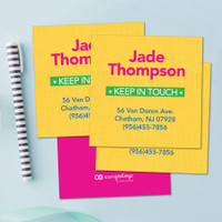 Linen Yellow Style Calling Cards