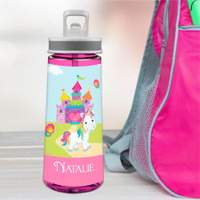 Pretty Heart Castle Sports Water Bottle
