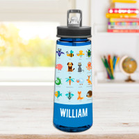 Sweet Animal ChartBlue Sports Water Bottle