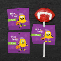 Halloween Monster Lollipop Cards
