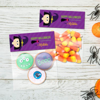 Cute Witch And Broom Treat Bags