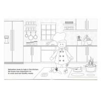 A Boy Chef Coloring Story Book