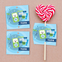 Blue Boom Boom For You Lollipop Cards Set