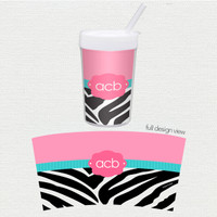 Zebra And Pink Toddler Cup