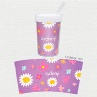 Field Of Flowers Purple Toddler Cup