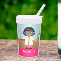 Cute Scientist Girl Toddler Cup