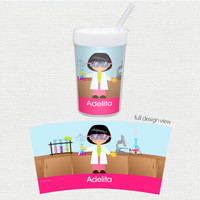 Cute Scientist Girl Toddler Cup