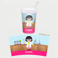 Cute Scientist Girl Toddler Cup