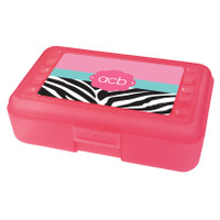 Zebra and pink Pencil Box