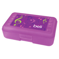 Girly Music Notes Pencil Box