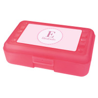A Shiny Pink Letter Pencil Box