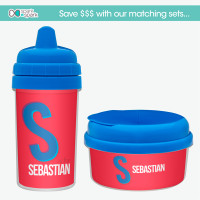 Double Initial Red Sippy Cup