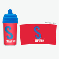 Double Initial Red Sippy Cup