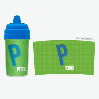 Double Initial Green Sippy Cup