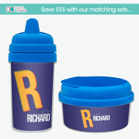 Double Initial Blue Sippy Cup
