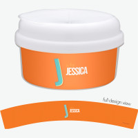 Double Initial Orange Snack Bowl