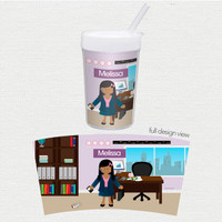 A Girl Crunching Numbers Toddler Cup