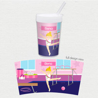 Cute Gymnast Girl Toddler Cup