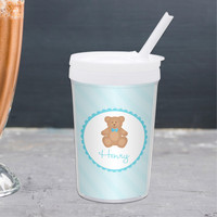 Cute Blue Teddy Bear Toddler Cup
