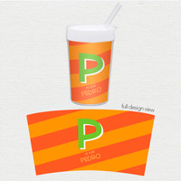 Brilliant Initial Orange Toddler Cup