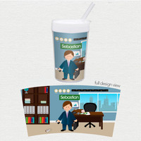 A Boy Crunching Numbers Toddler Cup