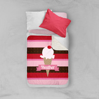 Strawberry Cone Sherpa Blanket
