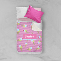 An Ice Cream Pattern Sherpa Blanket