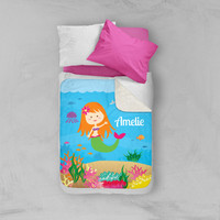 Sweet Mermaid Sherpa Blanket