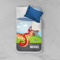 Dragon Fire Sherpa Blanket