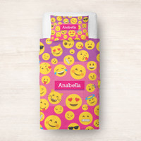 Girl Emojis Duvet Cover