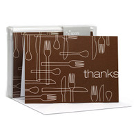 Gorgeous Boxed Note Cards | Delicious Thanks Brown