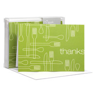 Awesome Boxed Stationery Note Cards | Delicious Thanks Green