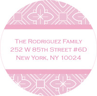 Pink Rosettes Cute Address Labels