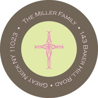 Corner Pink Cross Cute Address Labels