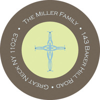 Corner Blue Cross Cute Address Labels