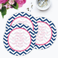 Chevron and Initials Label Set
