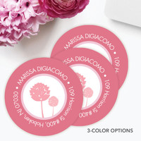 Clear Poms Pom Label Set