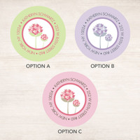 Circle Poms Poms Label Set